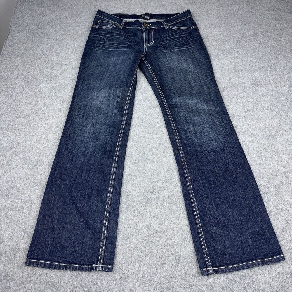 Allen B. Jeans Women's 10 Bootcut Dark Wash Embellished Rhinestone Y2K Denim ABS